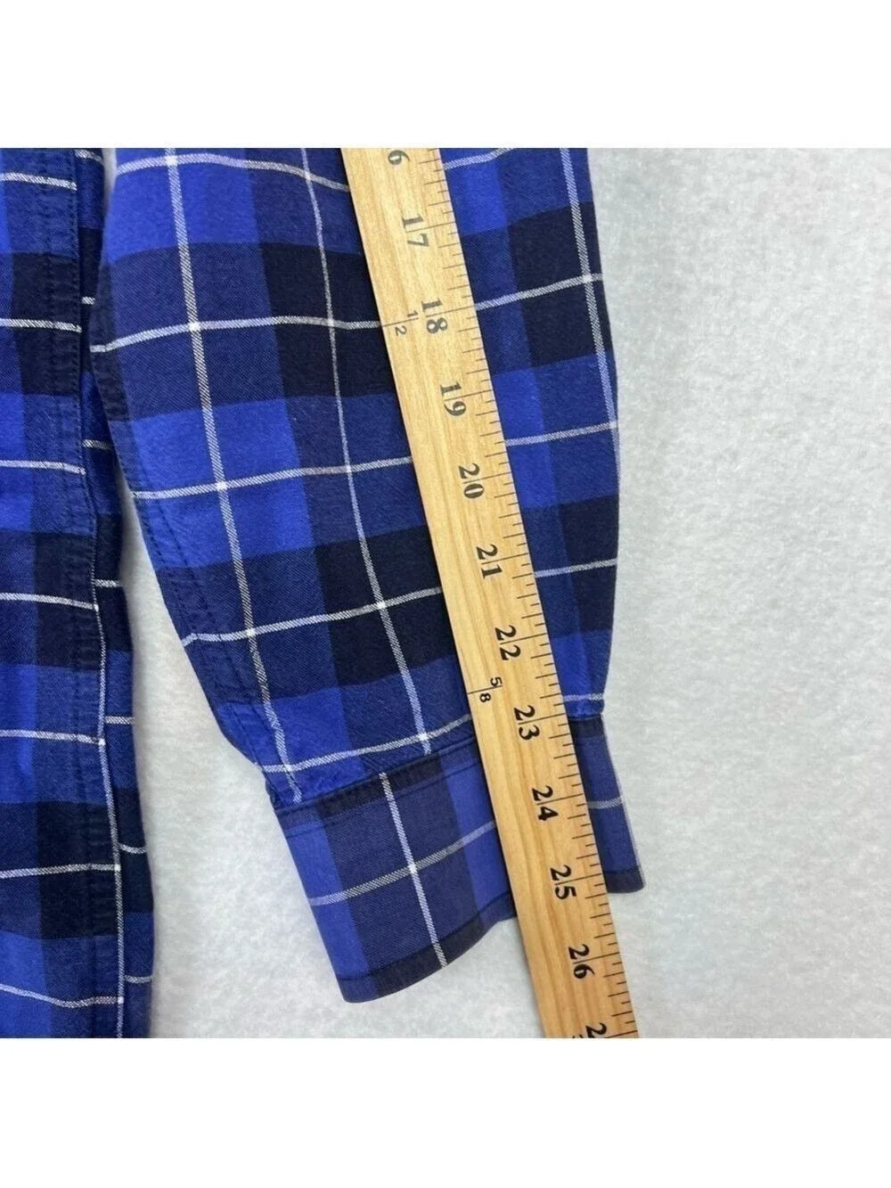 Cinch Western Shirt Men's Size Large Blue/Black Plaid Long Sleeve Button Down